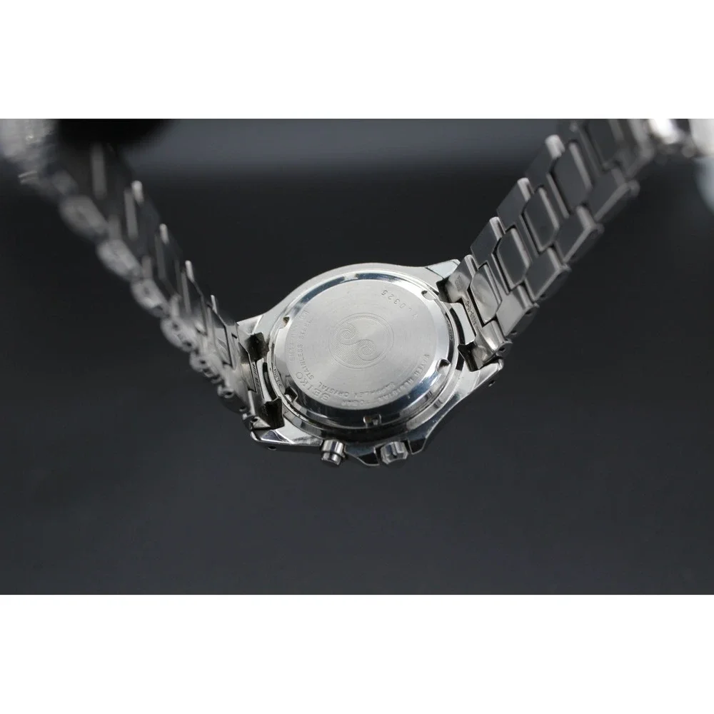 Seiko Kinetic SQ100 5M43-0B90 Day Date 40mm Vintage Watch New Capacitor